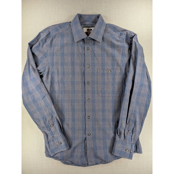 Joseph Abboud Other - Joseph Abboud Mens Blue Plaid Button Down Shirt Long Sleeve Cotton Size Medium